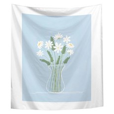 半島良品 居家裝飾掛布, 白雛菊花瓶