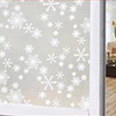 自黏加大加寬玻璃防窺防曬貼, 90X300 CM, 小雪花, 1個