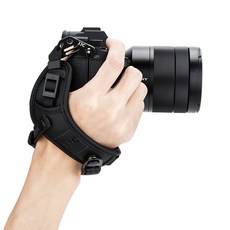 JJC 퀵릴리즈 카메라 가죽 손목 DSLR 핸드스트랩 HS-ML1M 블랙, 1개