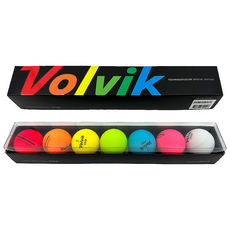 볼빅 비비드 레인보우 3피스 에디션 골프공 7구 세트, 빨강, 주황, 노랑, 초록, 파랑, 남색, 보라,