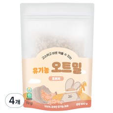 퍼기 유아용 유기농 오트밀 이유식 포리지, 300g, 4개