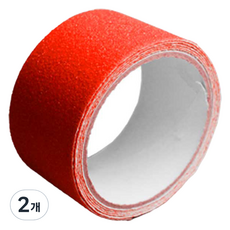 PVC 미끄럼 방지 안전 테이프 빨강 폭 5cm x 길이 5m, 2개