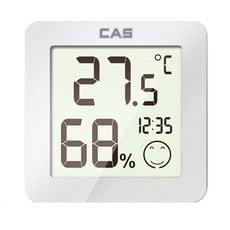 CAS 數位溫濕度計，室內溫度濕度計, 白色, 1入