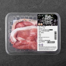 파머스팩 제주 흑돼지 미박뒷다리 구이용 (냉장), 500g, 1개