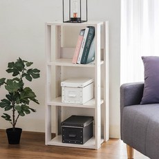 아이리스 3단 오픈 우드 수납장 OWR-400 40cm, 화이트