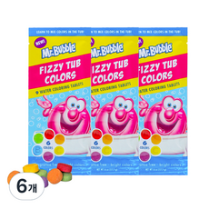 Mr.Bubble Fizzy Tub Colors袋裝孩童彩色泡澡錠, 17.7g, 6包