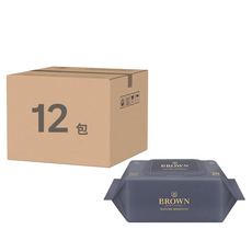 BROWN Nature Sensitive 嬰兒用濕紙巾 掀蓋式, 73g, 12包, 1箱