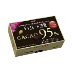 meiji 明治 95%黑巧克力，高可可多酚，濃郁香氣與苦味，每片含174毫克可可多酚, 60g, 1盒