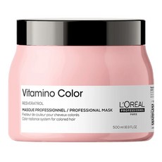 L'OREAL PARiS 巴黎萊雅 絲漾博飽和護色髮膜, 維他命醇護色髮膜 500ml, 1罐