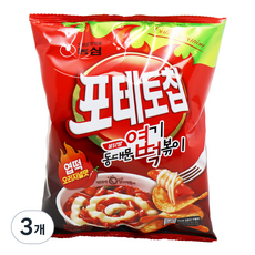 농심 포테토칩 엽떡 오리지널맛, 50g, 3개