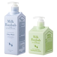 밀크바오밥 베이비 워시 500ml + 베이비 수딩 젤 로션 250ml, 1세트
