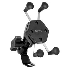 Kinyo X夾式機車手機架 11.3 x 5.4cm, MCH-081, 黑色
