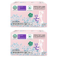 유기농본 제이본 팬티라이너 34개입, 일반, 2개