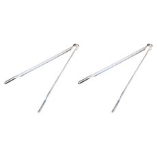 코코렉스 악어 바베큐 집게 40cm, 스텐실버, 2개