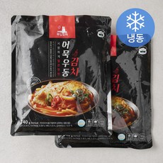 푸딩팩토리 김치 어묵우동 (냉동), 740g, 2개