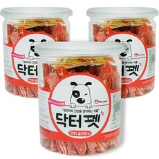 닥터펫 강아지 연어 슬라이스 통 훈련간식 200g, 3개