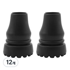 Felis J 橡膠包裝補充棒手杖帽 19 mm, 黑色, 12個