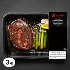 다맛나go 국내산 소고기 시즈닝 부채살 스테이크 (냉장), 3개, 220g
