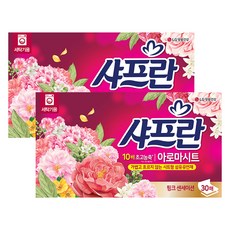 샤프란 아로마시트 시트형 섬유유연제 핑크 센세이션, 30개입, 2개