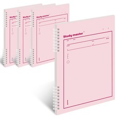 뮤니드 it spring 파스텔 라인노트, Mutepink, 4개 4개, 뮤트핑크