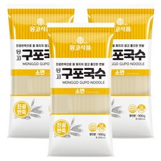 몽고식품 구포국수 진공소면, 900g, 3개