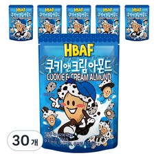 바프 쿠키앤크림 아몬드, 40g, 30개