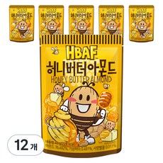 HBAF 허니버터 아몬드, 40g, 12개