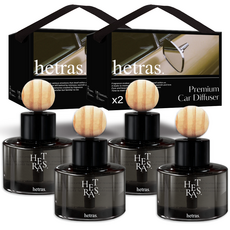 헤트라스 프리미엄 차량용 디퓨저 77ml x 2p + 리본끈 선물세트, 북스토어향, 2세트