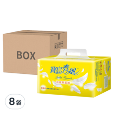 寶島春風 羽絨新肌感 超細柔 抽取式衛生紙 2層 130張, 8包, 8袋