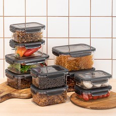 comet 透明保鮮盒組 不含BPA, 400ml 2個 + 600ml 4個 + 900ml 2個 + 1.3L 2個, 1組