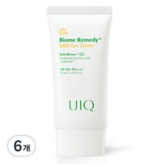 유이크 바이옴 레미디 마일드 선크림 SPF50+ PA++++, 50ml, 6개