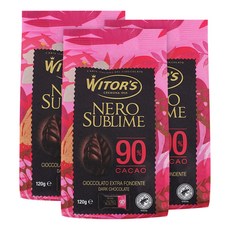 위토스 네로 서브라임 90% 다크 초콜릿, 120g, 3개