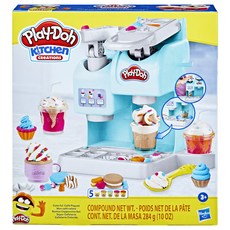 Play-Doh 培樂多 繽紛咖啡機黏土組, 培養創造力及溝通能力, 刺激五感, 黃色, 284g, 1組