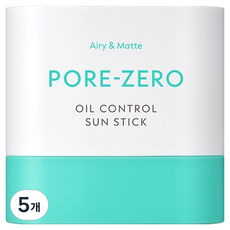 OBge 포어제로 오일 컨트롤 선스틱 SPF50+ PA++++, 11g, 5개