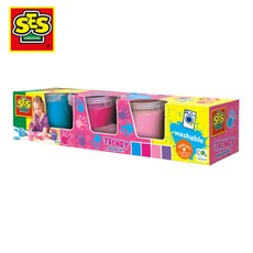 荷蘭SES 幼兒手指畫彩繪粉色系顏料組，適用年齡：二歲以上，四色粉色系顏料, 4色, 0g, 145ml