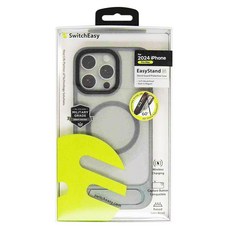 SwitchEasy 魚骨牌 EasyStand M 磁吸支架防摔殼 適用於2024 iPhone Pro Max, iPhone 16 Pro Max, 鈦色