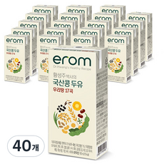 이롬 황성주 박사의 국산콩 두유 우리땅 17곡, 190ml, 40개