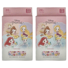 ONEDER 旺達棉品 迪士尼公主系列 舒適貼繃 7.2x1.9cm 20入, 7.2 x 1.9cm, 20個, 2盒