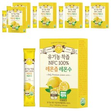 헬로바이오 유기농 착즙 NFC 100퍼센트 레몬즙 레몬수 14p, 280g, 6개