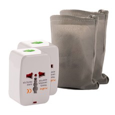 Flyto 海外旅行多用適配器 2p + 小袋 2p JS-190, 1組