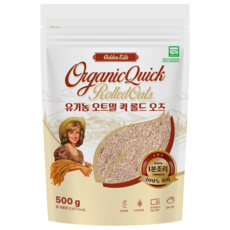 골든잇츠 유기농 퀵 오트밀, 500g, 1개 1개, 500g