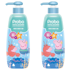 Probo 博寶兒 柔護沐浴露, 植物胺基酸配方, 溫和低敏不刺激, PCA保濕因子, 黑燕麥萃取與類神經醯胺, 500ml, 2瓶