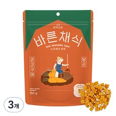 반려소반 바른채식 노즈워크 트릿 강아지 간식, 혼합맛(군고구마/당근), 150g, 3개 - 반려소반