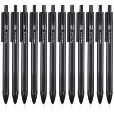 코멧 삼각 그립 중성 젤 펜 0.5mm, 블랙, 12개 필기류