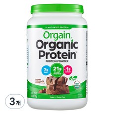Orgain 植物性蛋白粉 巧克力口味, 920g, 3罐