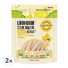 내아이애 유기농 스스로 과일 롱스틱 바나나, 30g, 2개