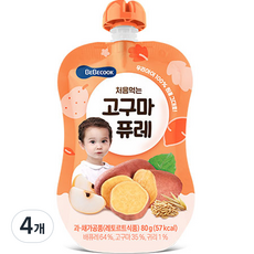 베베쿡 처음먹는 고구마 퓨레, 80g, 4개