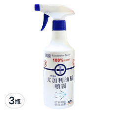 國衛 尤加利油精噴霧 500ml, 100%極濃縮, 居家保健 環境清潔, 3瓶