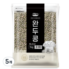 더담은 완두콩, 1kg, 5개