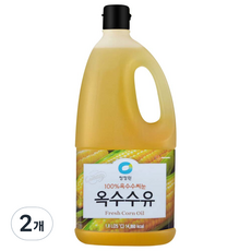 청정원 참빛고운 옥수수유, 1.8L, 2개